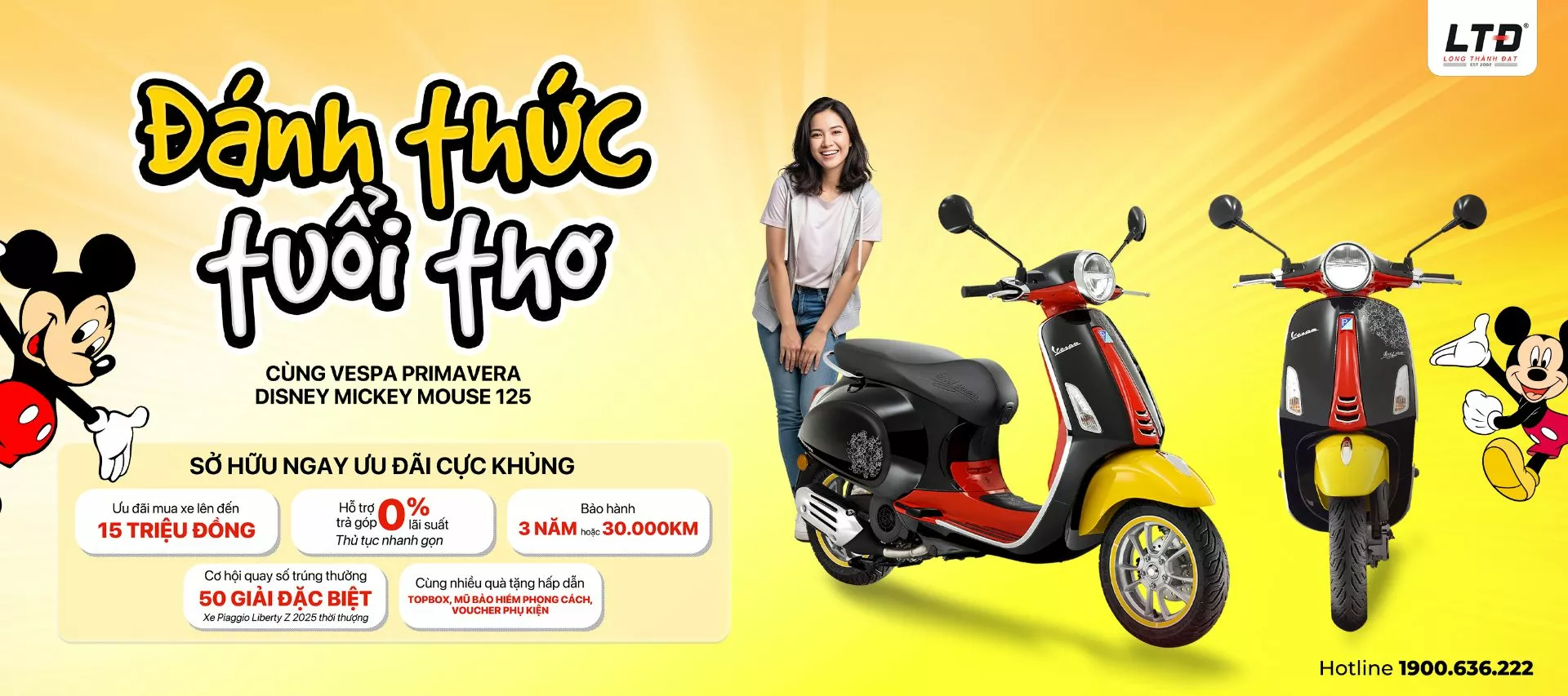 Vespa Primavera Mickey Mouse